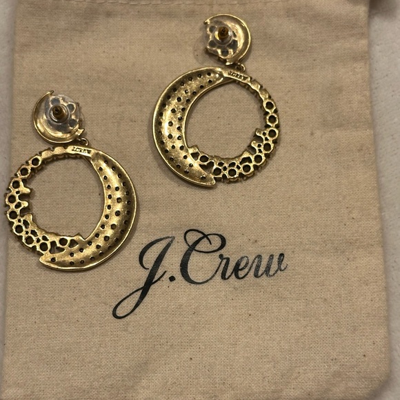 J. Crew crystal drop earrings in light pistachio color - Picture 3 of 5